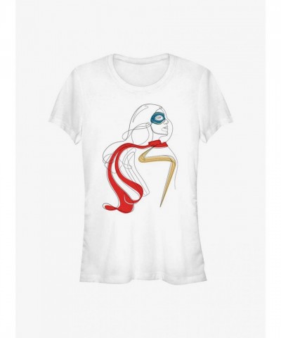 Marvel's Ms. Marvel Girls Junior T-Shirt - White