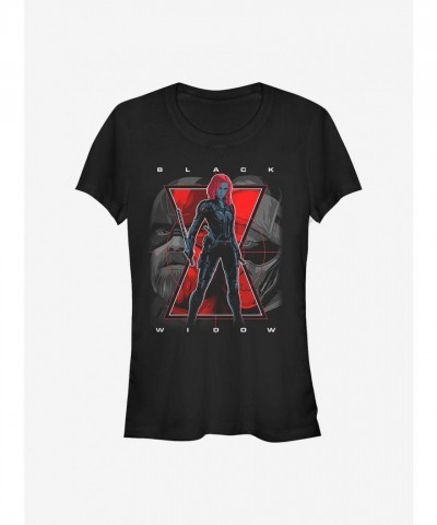 Marvel Black Widow Girls Lightweight T-Shirt - Black