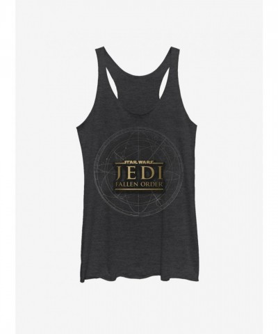 Star Wars Jedi Fallen Order Graphic Tank Top for Girls - Black