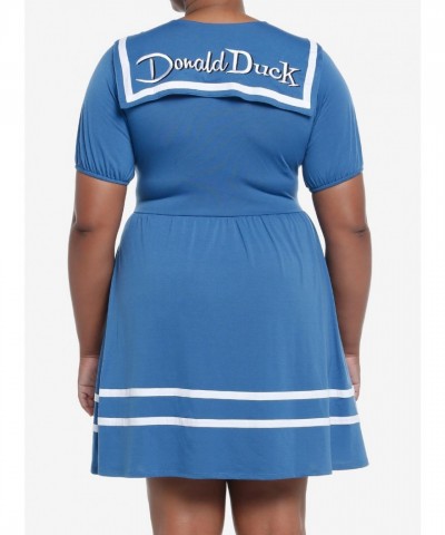 Her Universe Plus Size Sailor Dress with Donald Duck Embroidery