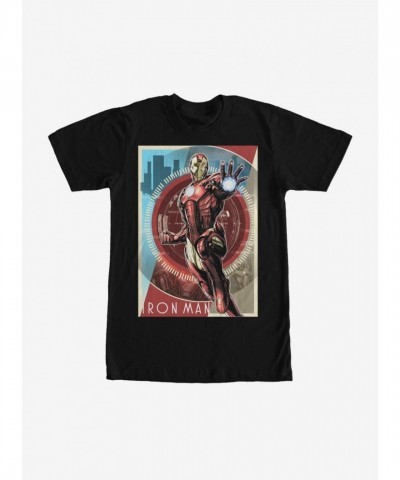 Marvel Black Schematic T-Shirt for Women - Iron Man
