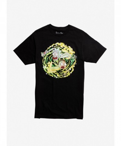 Rick and Morty Portal Adventure Cotton T-Shirt for Men