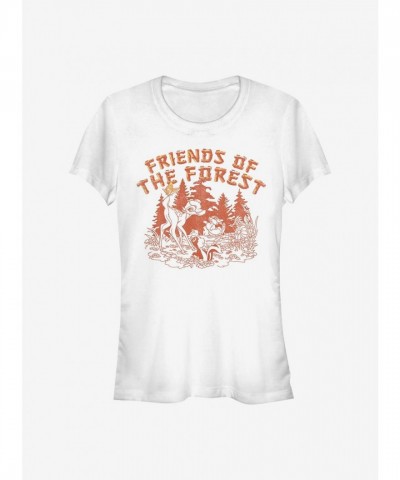 Disney Forest Friends Bambi Girls T-Shirt - Soft White
