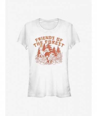 Disney Forest Friends Bambi Girls T-Shirt - Soft White