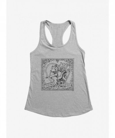 Fiona Hippo Valentine's Day Sketch Tank Top for Girls