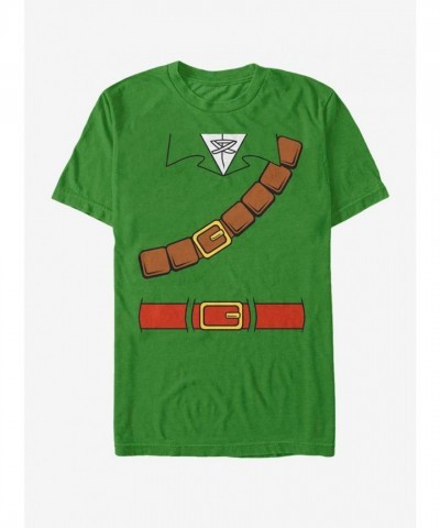Nintendo Link Belt T-Shirt for Men - Green Comfortable Cotton