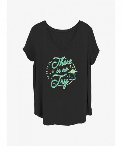 Star Wars Yoda Quote Plus Size T-Shirt for Girls - Black
