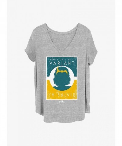 Marvel's Sylvie T-Shirt for Girls - Plus Size Grey