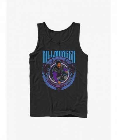 Erik Killmonger Crest Special Ops Tank Top for Men - Black