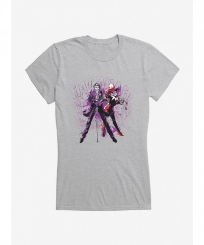Batman & Harley Quinn Joker Girls T-Shirt - Lightweight Junior Size Tee