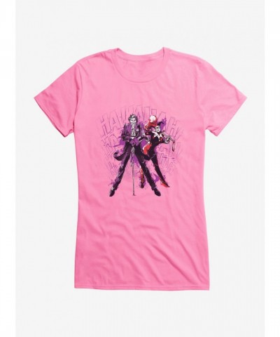 Batman & Harley Quinn Joker Girls T-Shirt - Lightweight Junior Size Tee