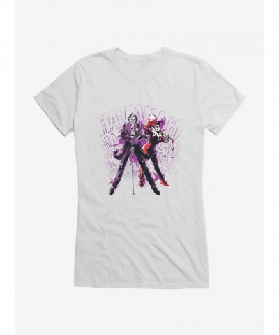 Batman & Harley Quinn Joker Girls T-Shirt - Lightweight Junior Size Tee