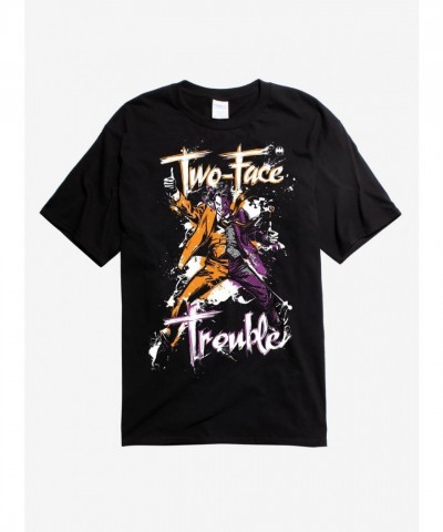 DC Comics Men's Lightweight Batman Two-Face Graphic T-Shirt