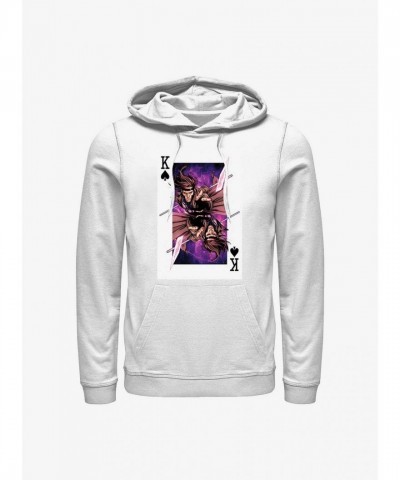 Marvel's Gambit Hoodie - Men's White Comfortable King Fit