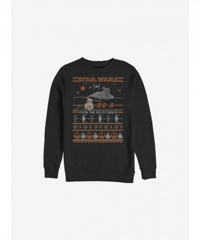 Star Wars The Force Awakens Resistance BB-8 Sweater for Men - Black