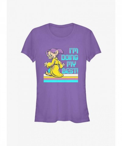 Disney Dopey Character T-Shirt for Girls - Purple