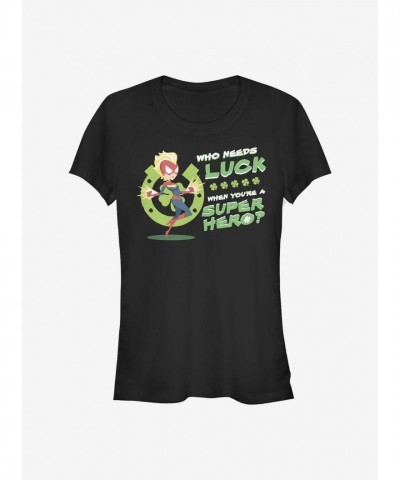 Marvel Captain Marvel Super Heroic Girls T-Shirt - Black
