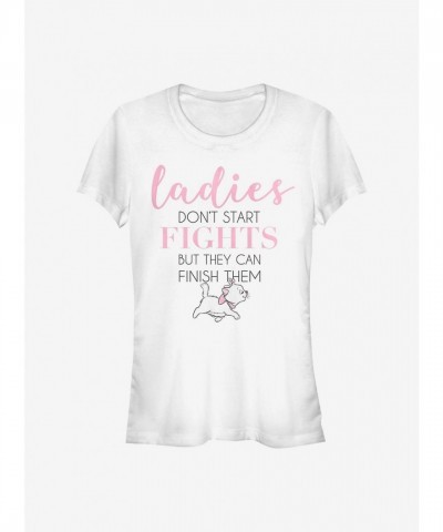 Disney The Aristocats Stacked Design Ladies T-Shirt - White
