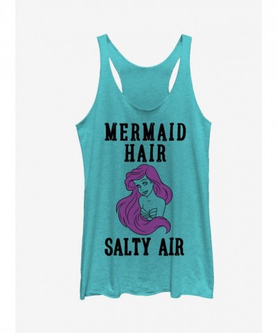Disney Little Mermaid Ariel Blue Graphic Print Girls Tank Top