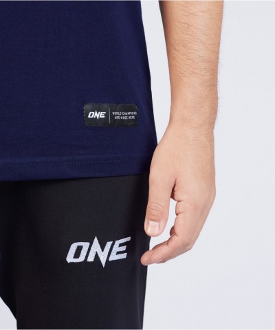 ONE Deep Navy Monotone Logo Tee for Men