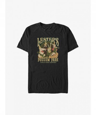Disney Lester's Possum Park Goofy Big & Tall T-Shirt - Men's Unisex Black