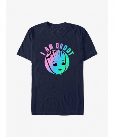 Marvel Rainbow Groot T-Shirt for Men - Blue Color