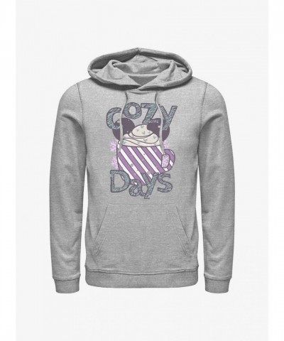 Disney Cozy Grey Mickey Mouse Hoodie for Men