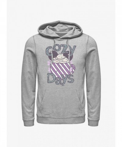 Disney Cozy Grey Mickey Mouse Hoodie for Men