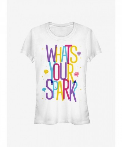 Disney Pixar Soul Colorful Spark Junior Girls T-Shirt - White