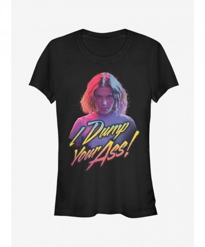 Stranger Things Inspired Girls T-Shirt - Black Junior Size