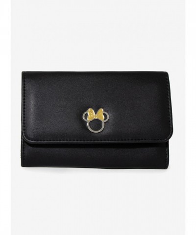 Disney Minnie Mouse Bow Foldover Wallet - Vegan Leather