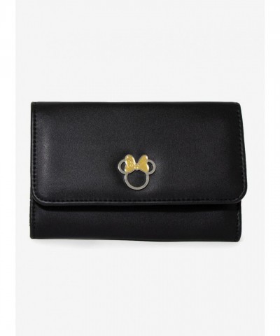 Disney Minnie Mouse Bow Foldover Wallet - Vegan Leather