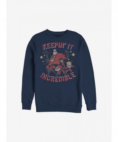 Disney Incredibles Keepin' It Incredible Blue Unisex Sweatshirt