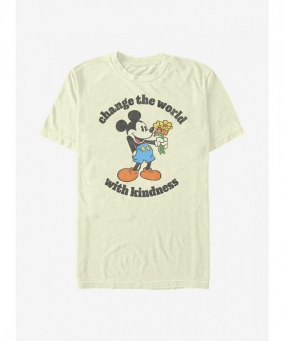 Disney Mickey Mouse Kindness Unisex T-Shirt - Beige