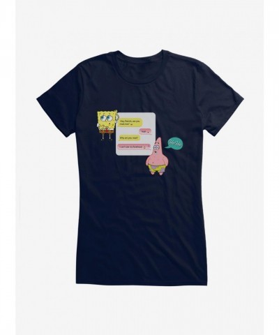 SpongeBob SquarePants Girls T-Shirt - Can't See My Forehead
