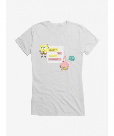 SpongeBob SquarePants Girls T-Shirt - Can't See My Forehead