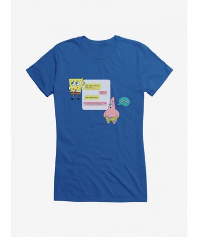 SpongeBob SquarePants Girls T-Shirt - Can't See My Forehead