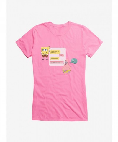 SpongeBob SquarePants Girls T-Shirt - Can't See My Forehead