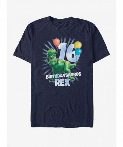 Disney Toy Story Balloon Rex T-Shirt - Men's Blue Cotton