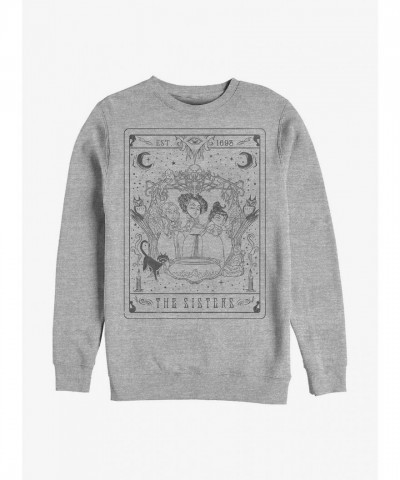 Disney Hocus Pocus Grey Sweatshirt for Men - Cozy Sister Tarot Crew