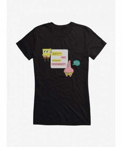 SpongeBob SquarePants Girls T-Shirt - Can't See My Forehead
