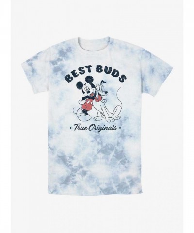 Disney Mickey & Pluto Best Friends Tie-Dye T-Shirt - Unisex Multi