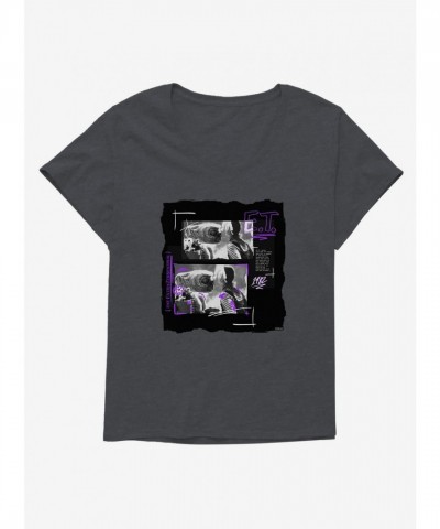 E.T. Script Comfortable Girls Scoop Neck Tee Plus Size