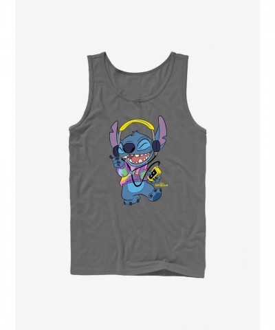 Disney Rockin' Stitch Grey Tank Top for Men