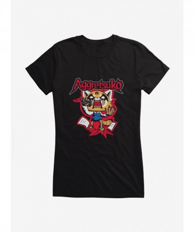 Aggretsuko Screaming Lyrics Tee for Girls