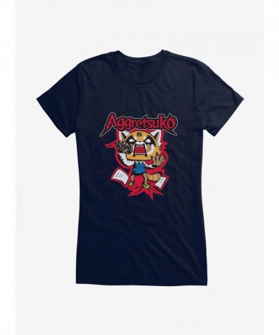 Aggretsuko Screaming Lyrics Tee for Girls