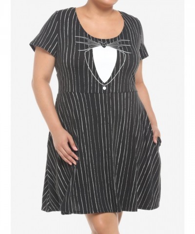 Nightmare Before Christmas Jack Skellington Inspired Plus Size Dress