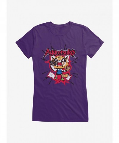 Aggretsuko Screaming Lyrics Tee for Girls