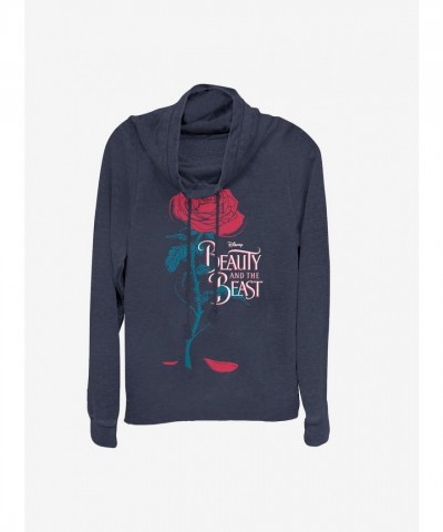 Disney Beauty and the Beast Live-Action Inspired Blue Cowl Neck Top for Girls