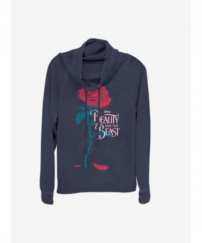 Disney Beauty and the Beast Live-Action Inspired Blue Cowl Neck Top for Girls